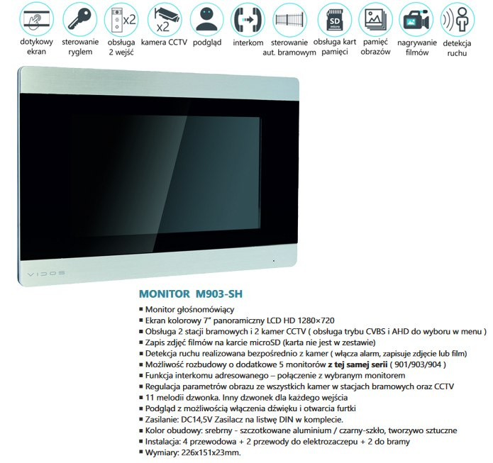 M903SH – Monitor videodomofonu